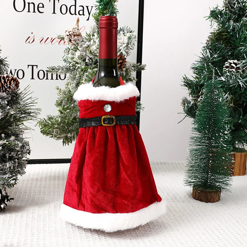 Christmas Wine Bottle Dress - Festive Table Decoration 2026