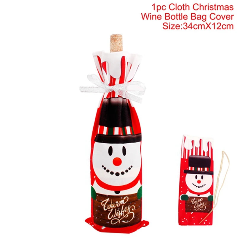 Christmas Wine Bottle Cover - Festive Table Decoration & Gift 2026