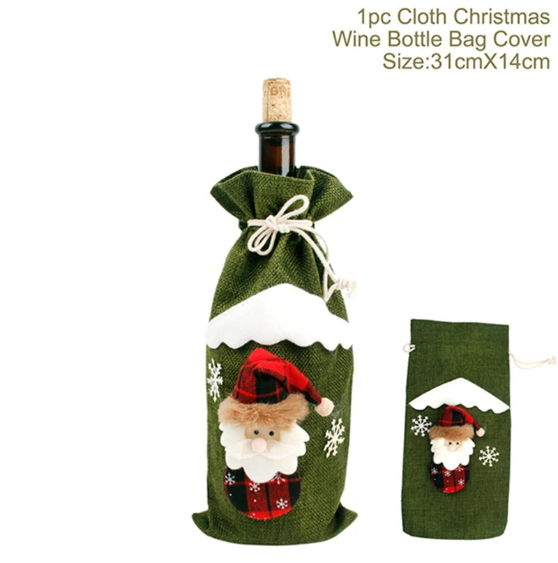 Christmas Wine Bottle Cover - Festive Table Decoration & Gift 2026