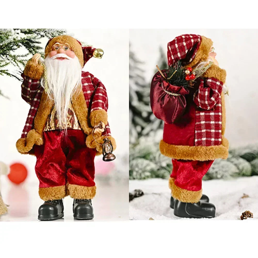 Plush Santa Doll 30cm - 1~4pcs Christmas Decoration for Home 2026