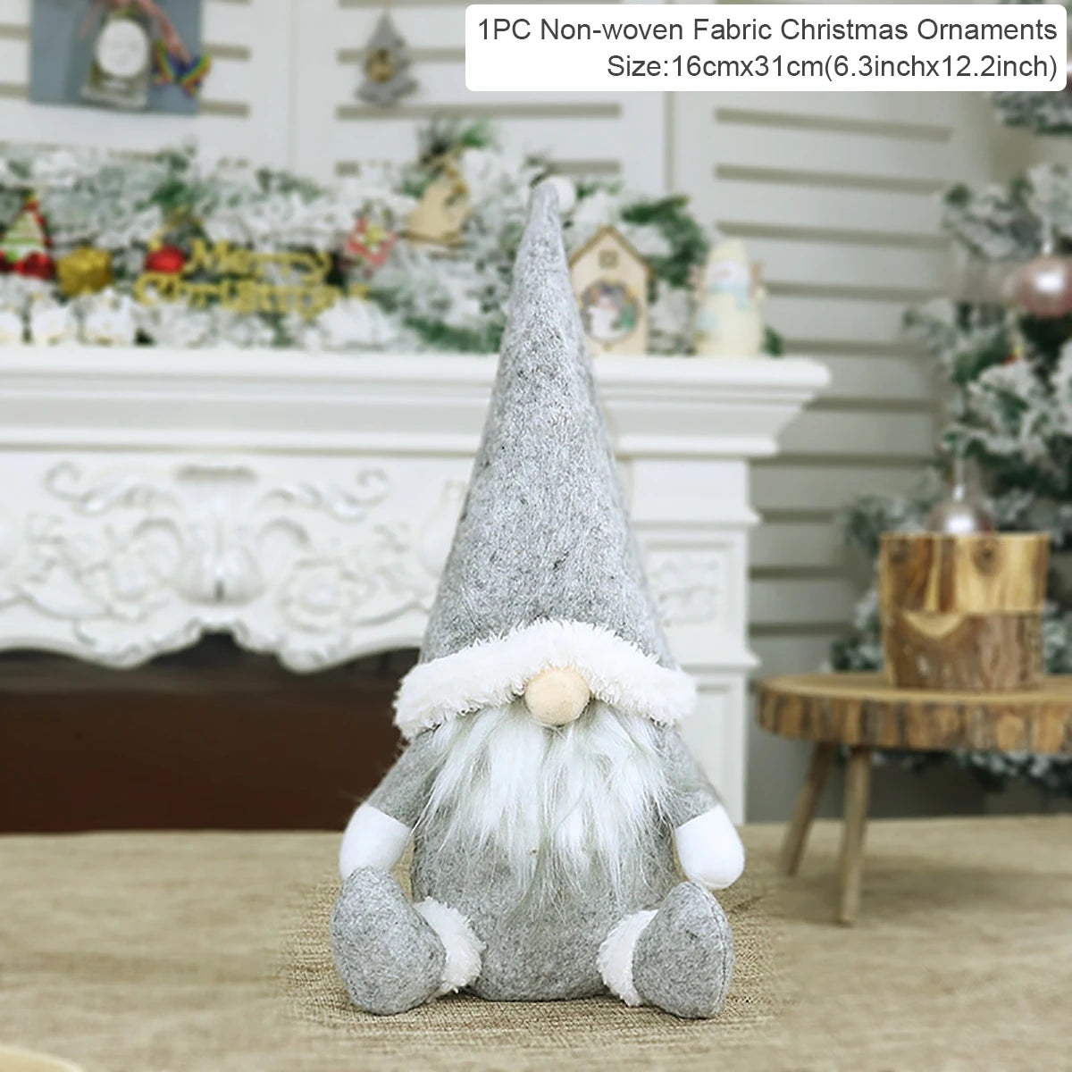 Christmas Gnome Doll - Faceless Gnome Decoration 2026 - Plush & LED Optional