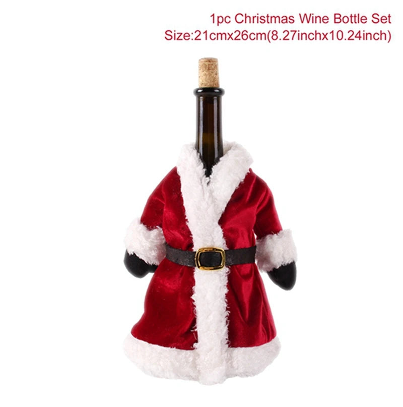 Christmas Wine Bottle Cover - Festive Table Decoration & Gift 2026