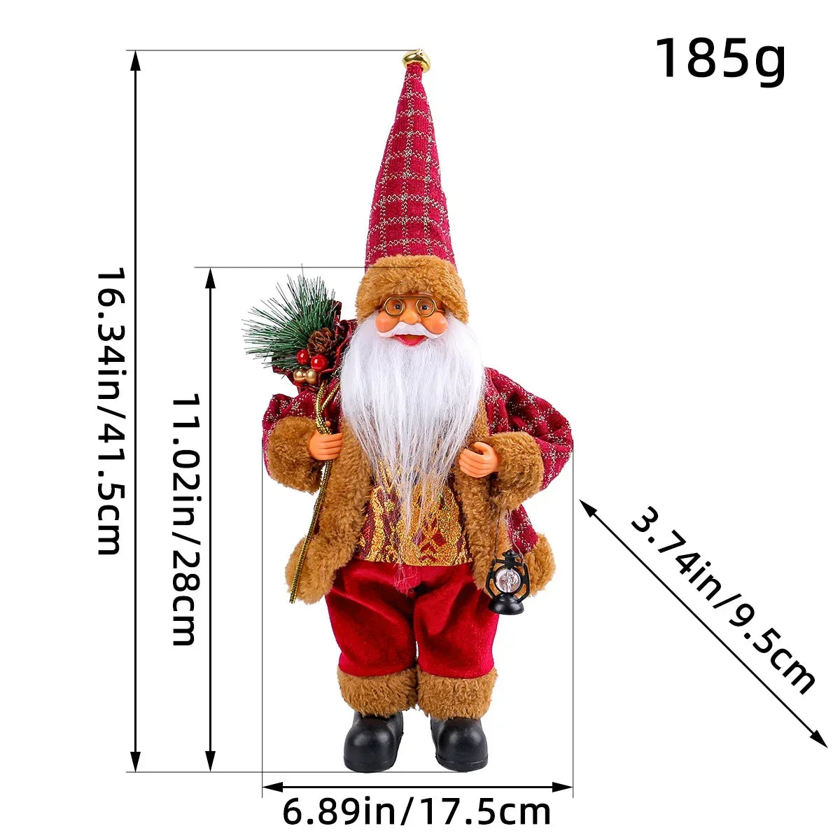 Plush Santa Doll 30cm - 1~4pcs Christmas Decoration for Home 2026