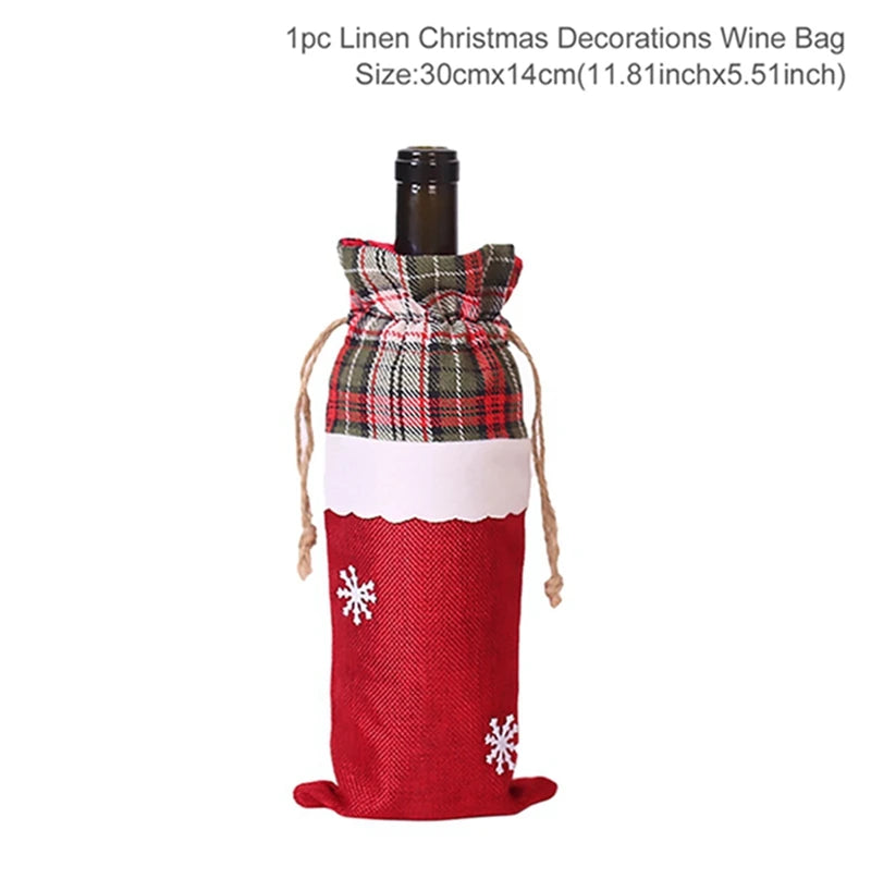 Christmas Wine Bottle Cover - Festive Table Decoration & Gift 2026