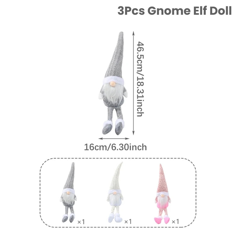 Christmas Gnome Doll - Faceless Gnome Decoration 2026 - Plush & LED Optional