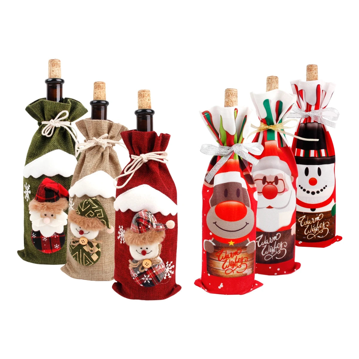 Christmas Wine Bottle Cover - Festive Table Decoration & Gift 2026