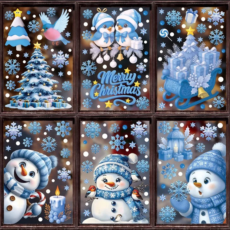 Christmas Window Stickers - Winter & Santa Decoration for Home 2026