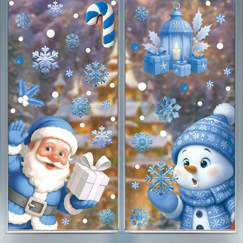 Christmas Window Stickers - Winter & Santa Decoration for Home 2026