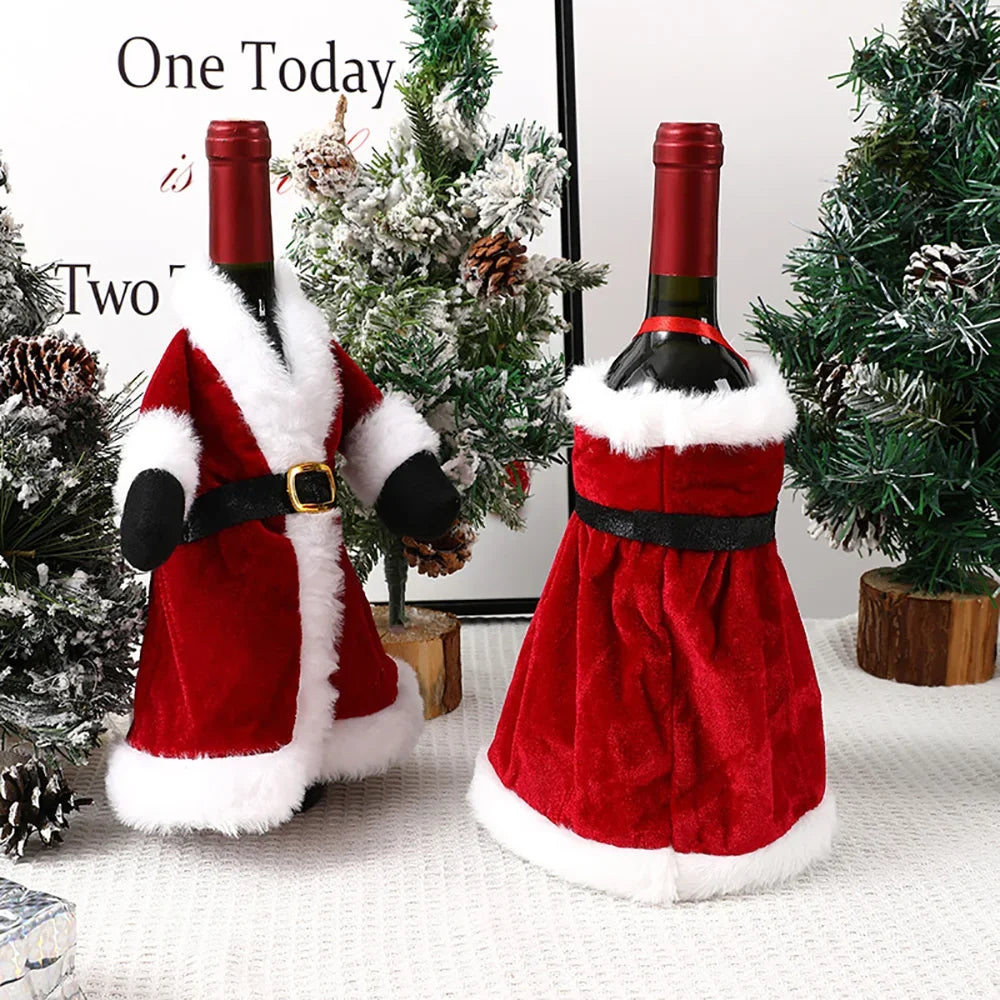 Christmas Wine Bottle Dress - Festive Table Decoration 2026