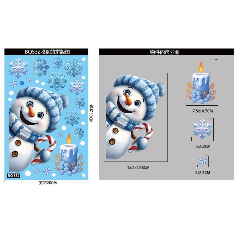 Christmas Window Stickers - Winter & Santa Decoration for Home 2026