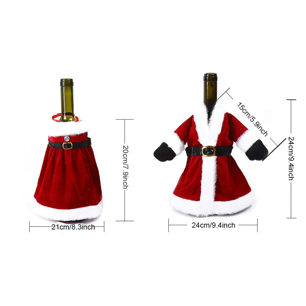 Christmas Wine Bottle Dress - Festive Table Decoration 2026
