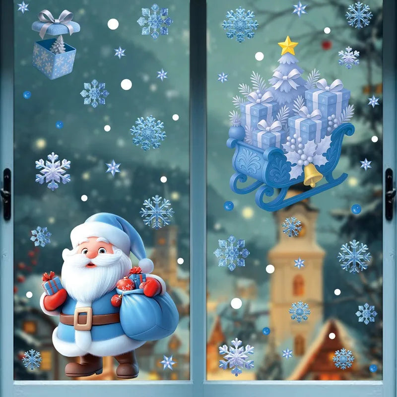 Christmas Window Stickers - Winter & Santa Decoration for Home 2026