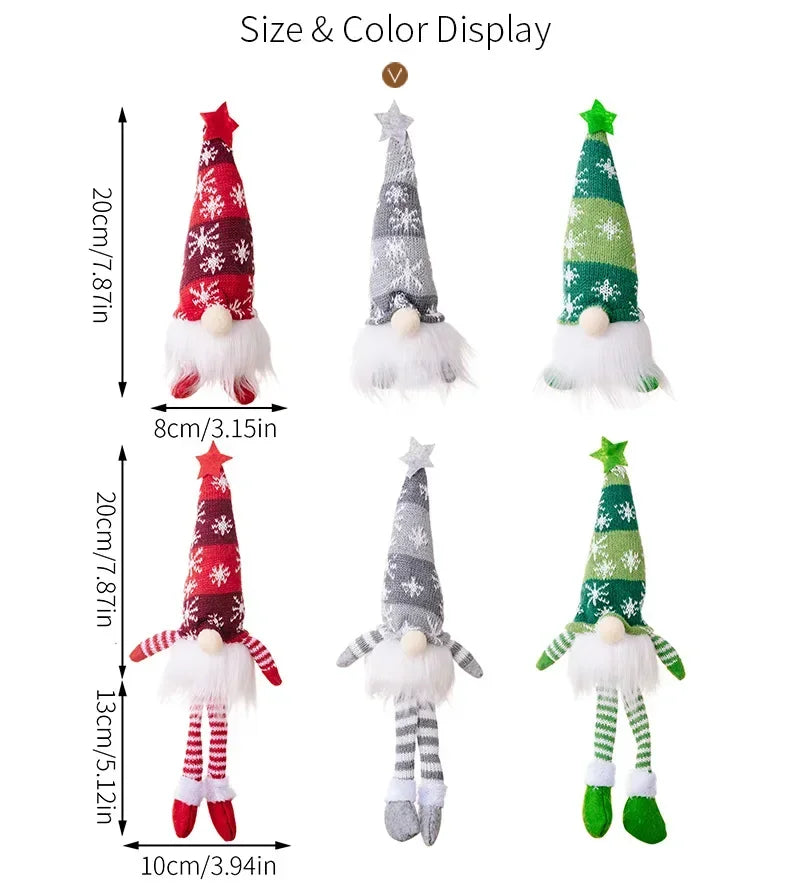 Christmas Gnome Faceless with LED Light - Plush Decoration for Home & Tree 2026