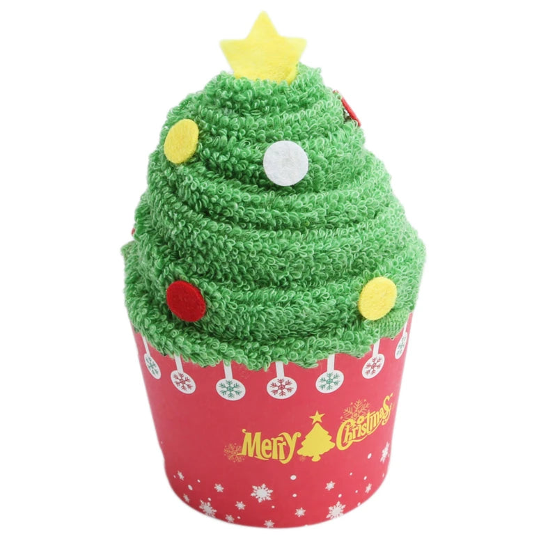 Christmas Towel - Tree or Santa Shape, Cartoon Design for Kids 2026