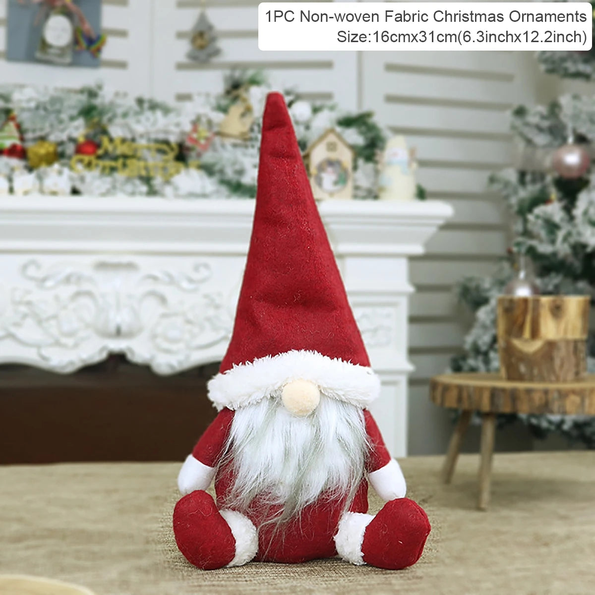 Christmas Gnome Doll - Faceless Gnome Decoration 2026 - Plush & LED Optional