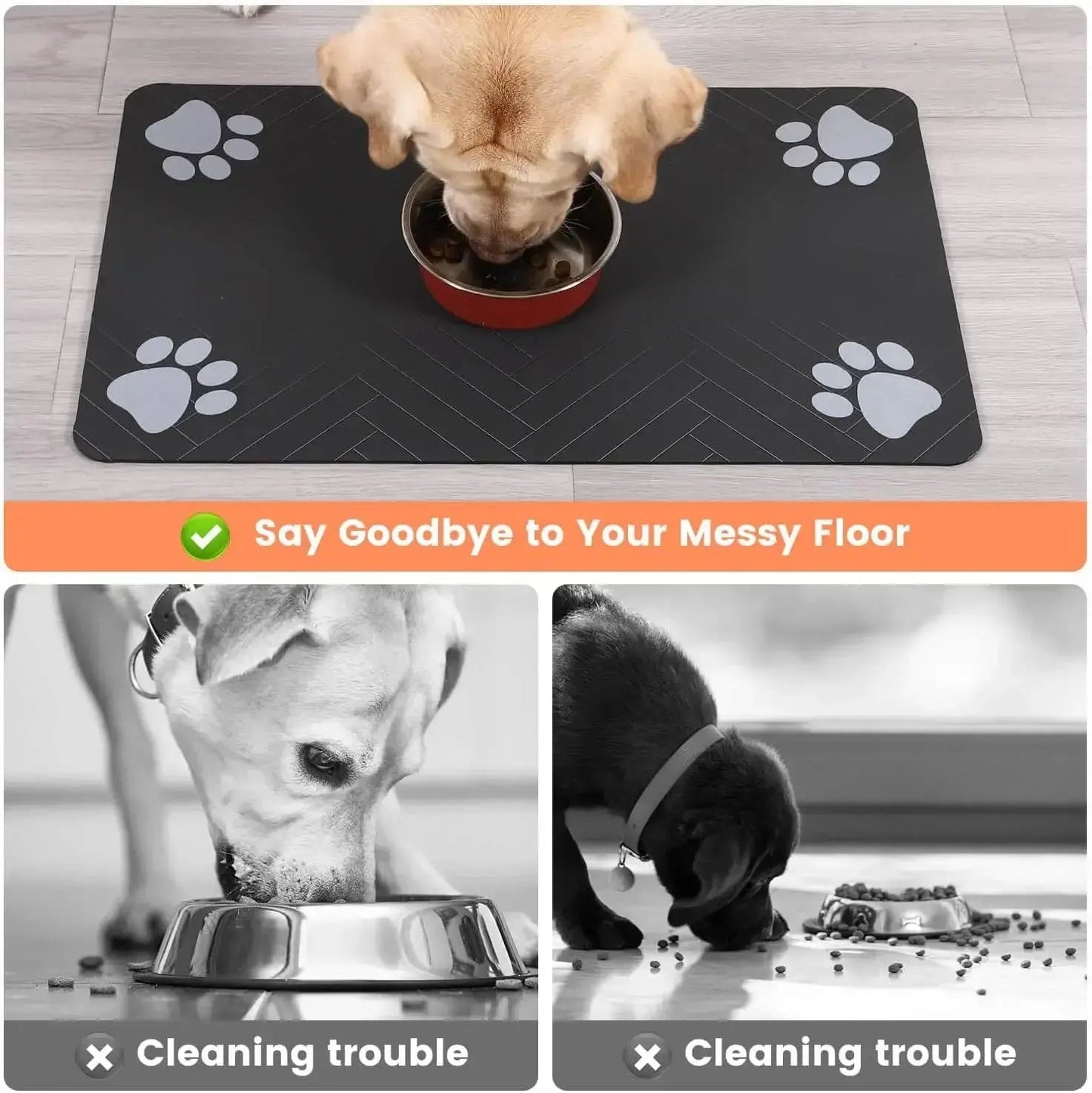 Absorbent Pet Feeding Mat - Waterproof S/M/L - shop_name Absorbent Pet Feeding Mat - Waterproof S/M/Lnordicgift