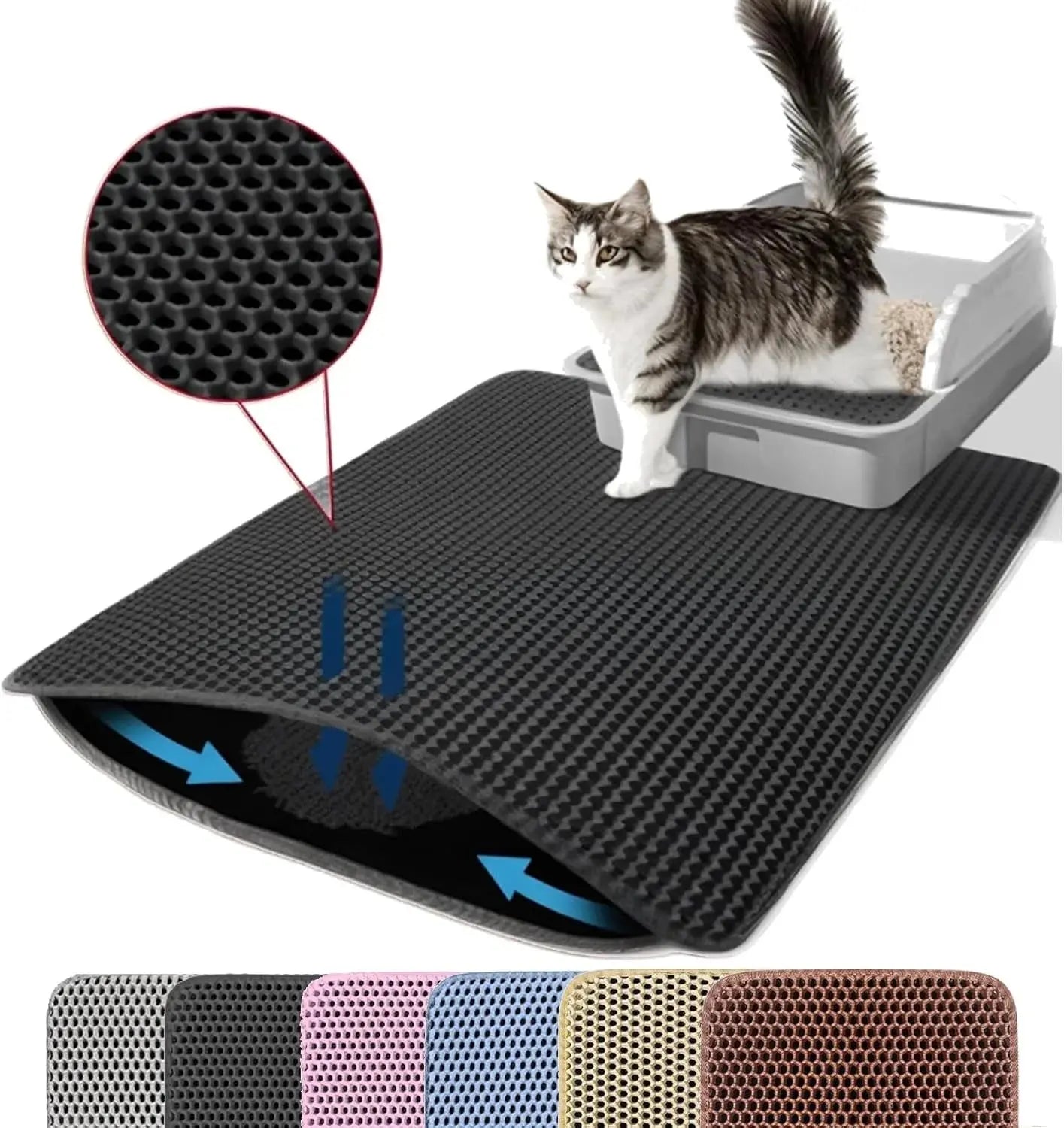 Cat Litter Mat Double Layer - Non - Slip Water Resistant - shop_name Cat Litter Mat Double Layer - Non - Slip Water Resistantnordicgift