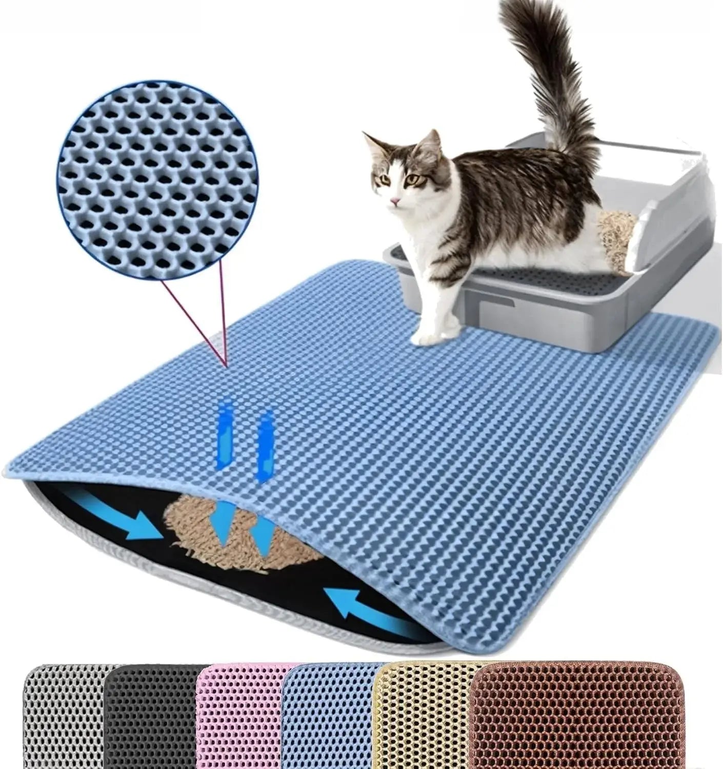 Cat Litter Mat Double Layer - Non - Slip Water Resistant - shop_name Cat Litter Mat Double Layer - Non - Slip Water Resistantnordicgift
