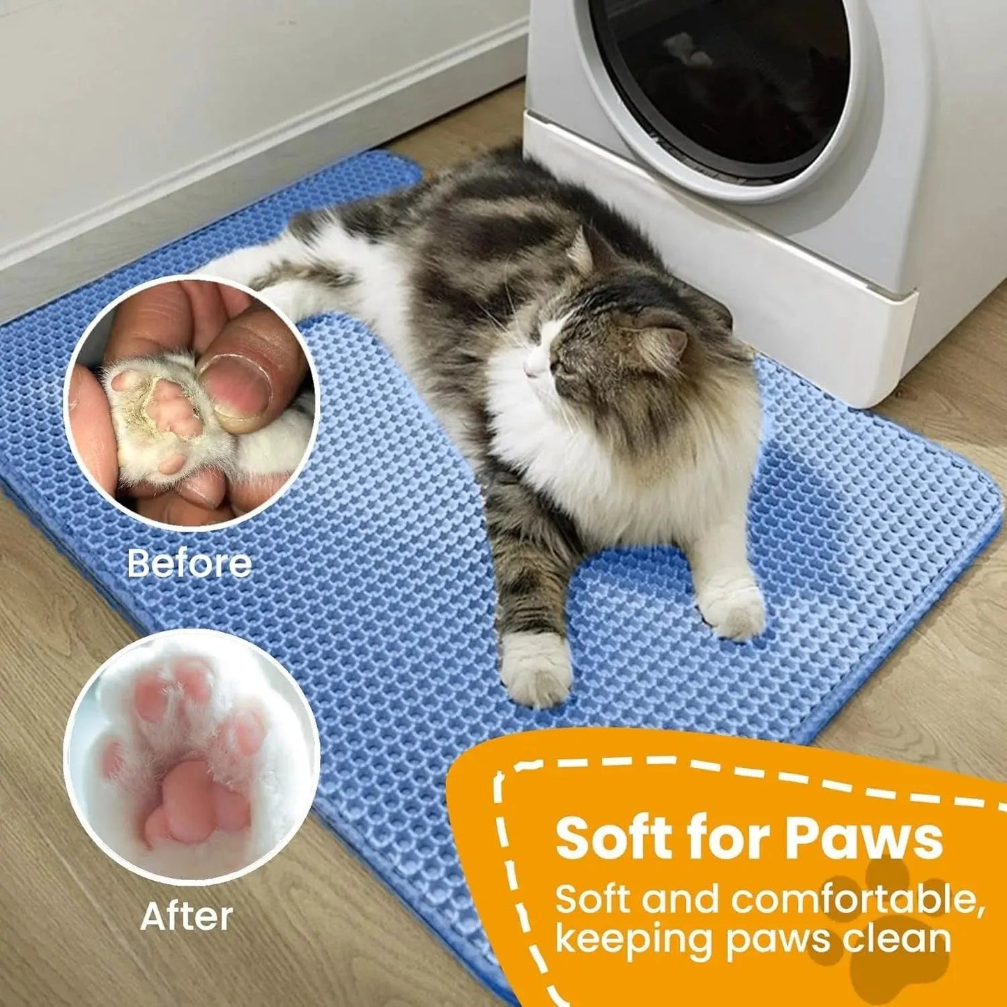 Cat Litter Mat Double Layer - Non - Slip Water Resistant - shop_name Cat Litter Mat Double Layer - Non - Slip Water Resistantnordicgift