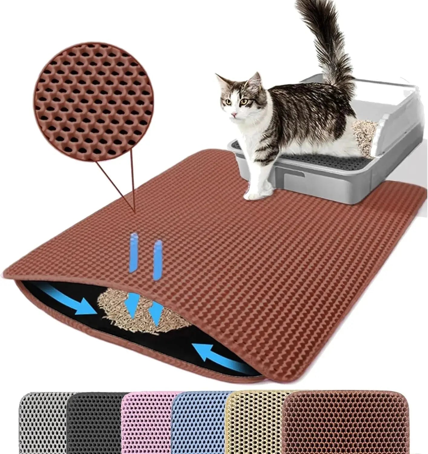 Cat Litter Mat Double Layer - Non - Slip Water Resistant - shop_name Cat Litter Mat Double Layer - Non - Slip Water Resistantnordicgift