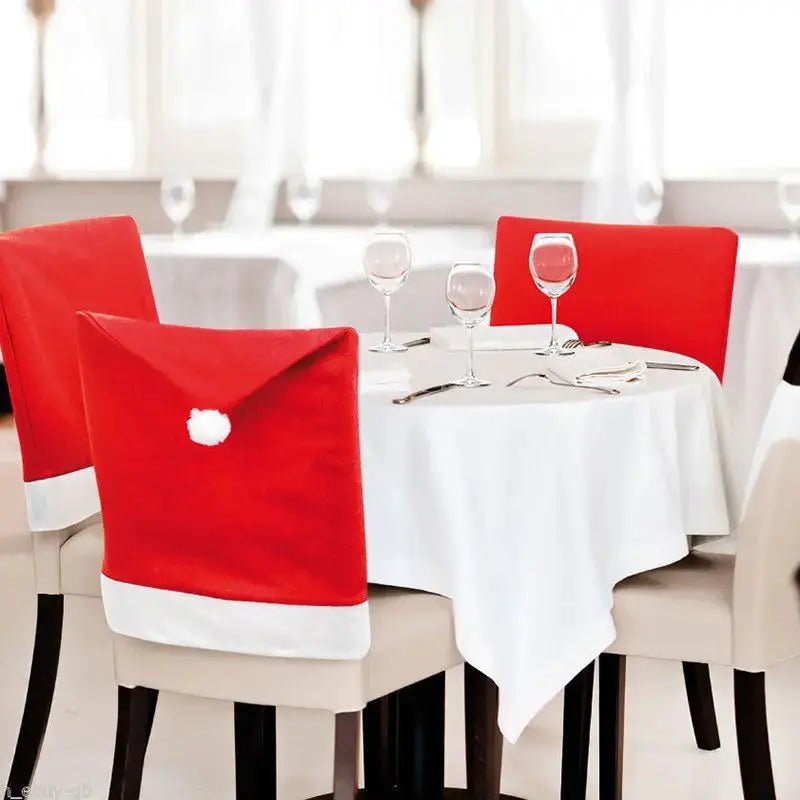 Christmas Chair Cover Red - Christmas Table Decoration for Dining Room Chairs - shop_name Christmas Chair Cover Red - Christmas Table Decoration for Dining Room Chairsnordicgift