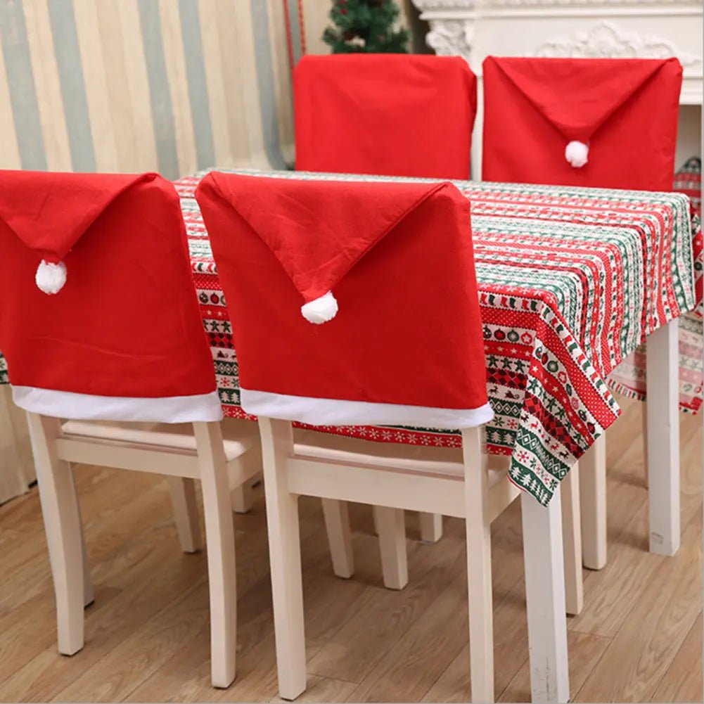 Christmas Chair Cover Red - Christmas Table Decoration for Dining Room Chairs - shop_name Christmas Chair Cover Red - Christmas Table Decoration for Dining Room Chairsnordicgift