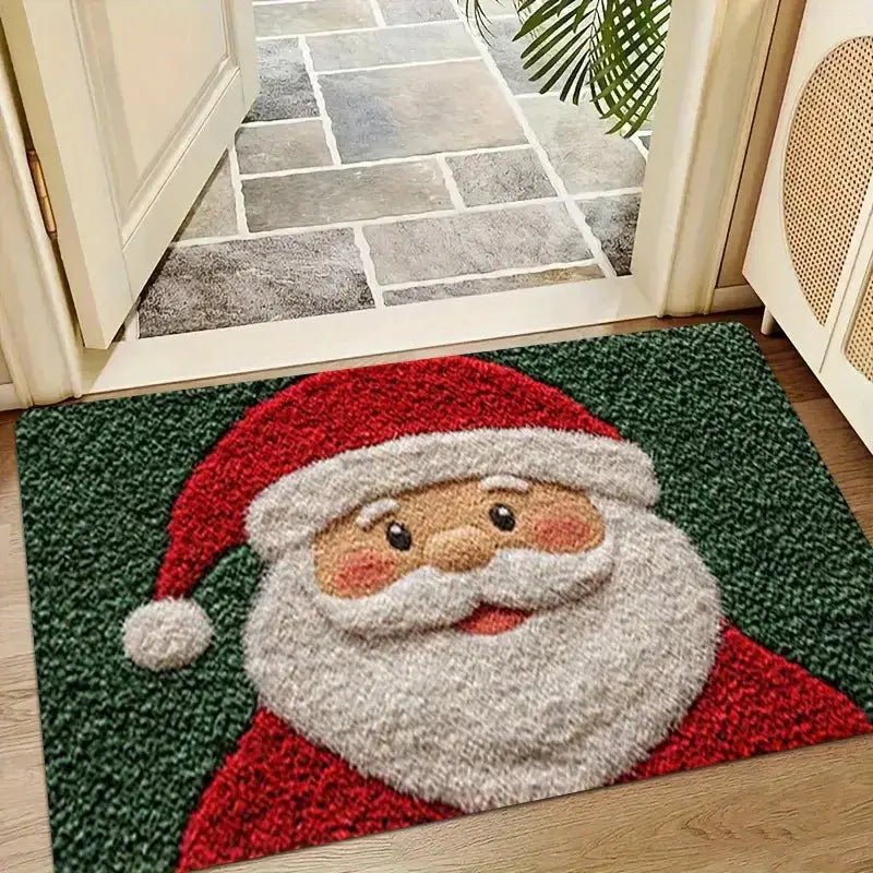 Christmas Doormat - Red with Santa Claus & Gingerbread Man 2026 - shop_name Christmas Doormat - Red with Santa Claus & Gingerbread Man 2026nordicgift