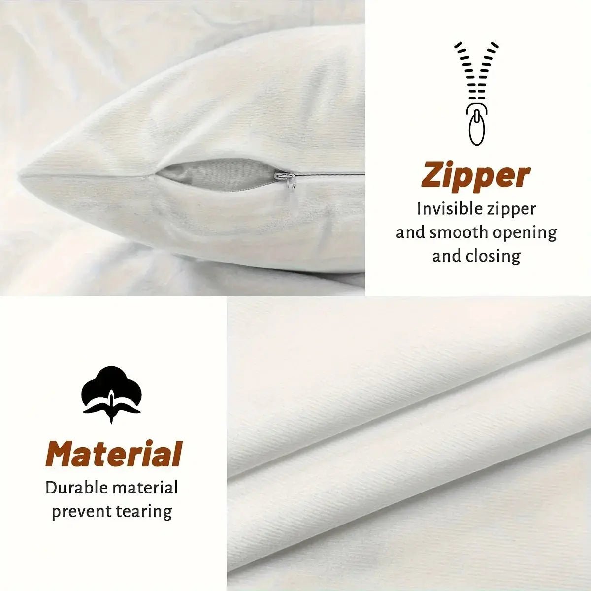 Christmas Reindeer Cushion Cover 45x45cm - Plush with Zipper - shop_name Christmas Reindeer Cushion Cover 45x45cm - Plush with Zippernordicgift