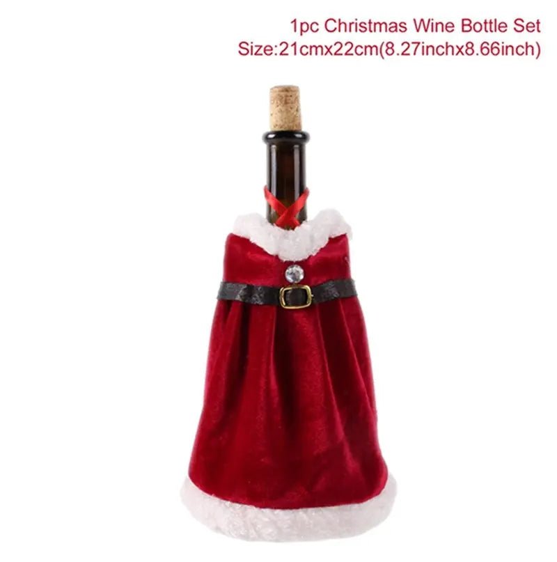 Christmas Wine Bottle Cover - Festive Table Decoration & Gift 2026 - shop_name Christmas Wine Bottle Cover - Festive Table Decoration & Gift 2026nordicgift