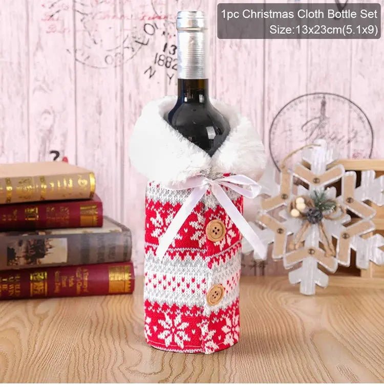 Christmas Wine Bottle Cover - Festive Table Decoration & Gift 2026 - shop_name Christmas Wine Bottle Cover - Festive Table Decoration & Gift 2026nordicgift
