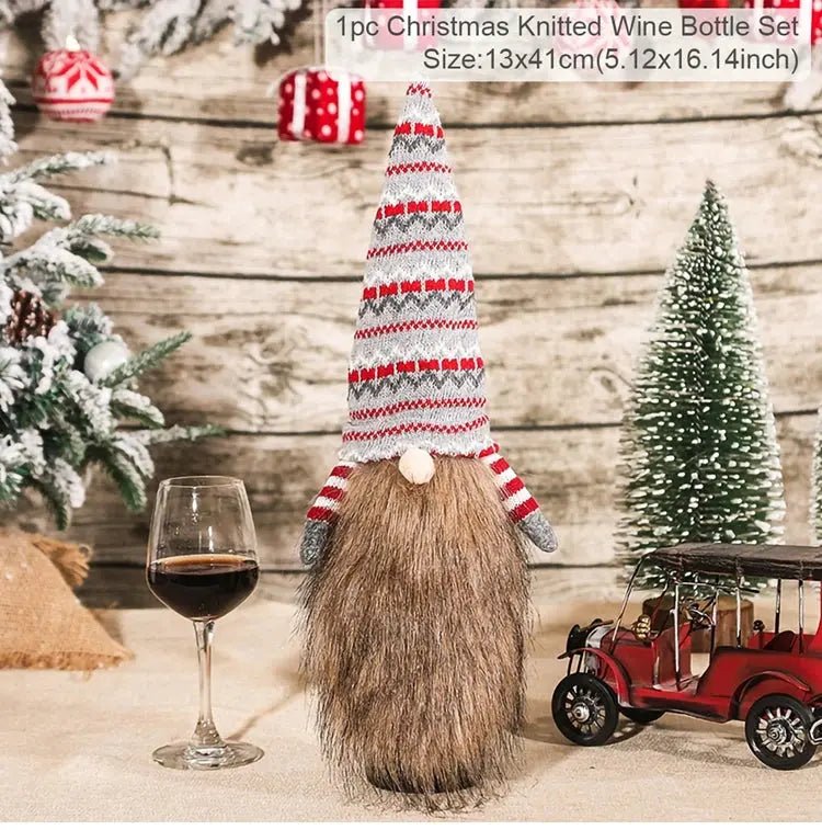 Christmas Wine Bottle Cover - Festive Table Decoration & Gift 2026 - shop_name Christmas Wine Bottle Cover - Festive Table Decoration & Gift 2026nordicgift