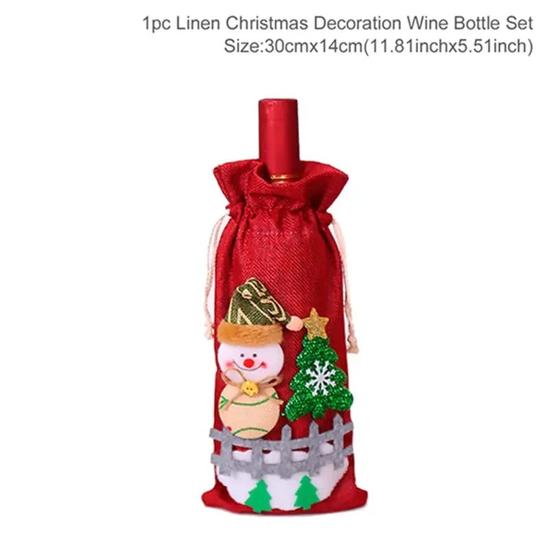 Christmas Wine Bottle Cover - Festive Table Decoration & Gift 2026 - shop_name Christmas Wine Bottle Cover - Festive Table Decoration & Gift 2026nordicgift