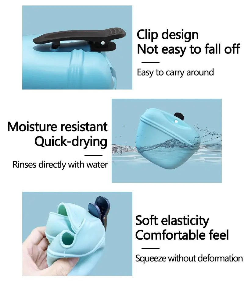 Dog Food Bag - Portable Silicone Snack Bag for Training - shop_name Dog Food Bag - Portable Silicone Snack Bag for Trainingnordicgift