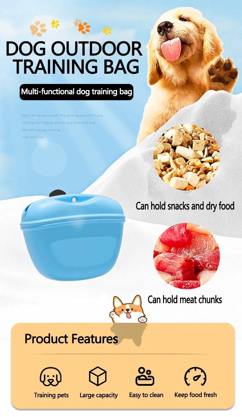 Dog Food Bag - Portable Silicone Snack Bag for Training - shop_name Dog Food Bag - Portable Silicone Snack Bag for Trainingnordicgift