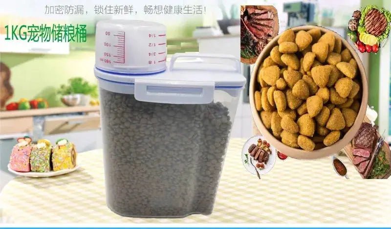 Dog Food Storage Container Airtight with Measuring Cup - shop_name Dog Food Storage Container Measuring Cupnordicgift