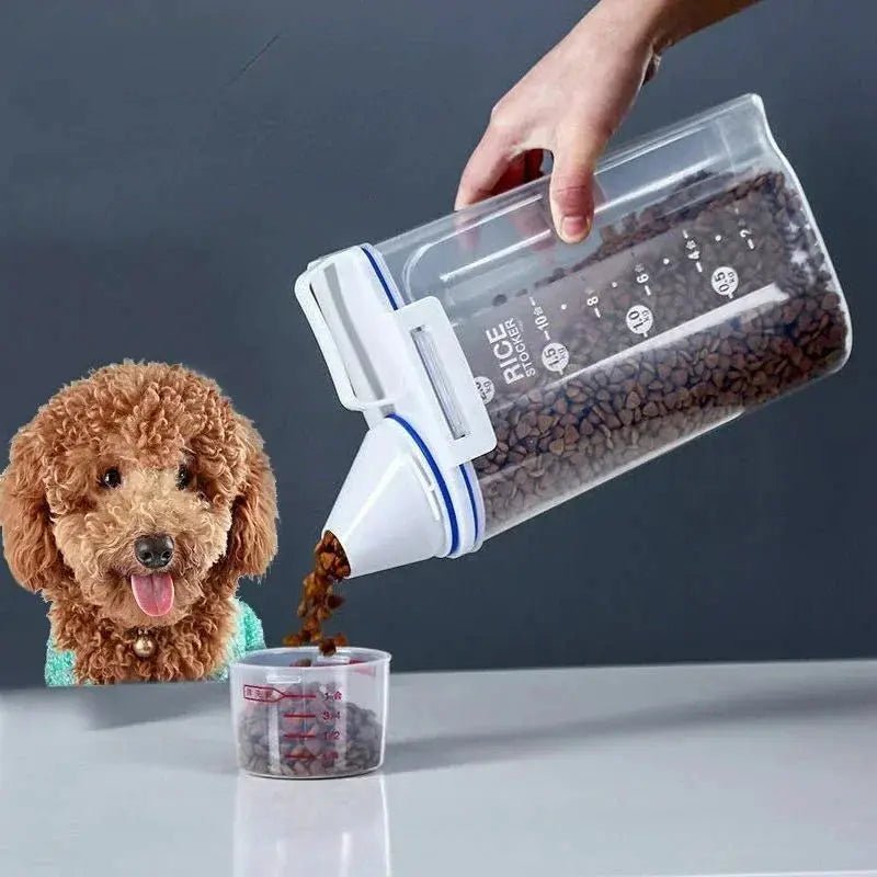 Dog Food Storage Container Airtight with Measuring Cup - shop_name Dog Food Storage Container Measuring Cupnordicgift