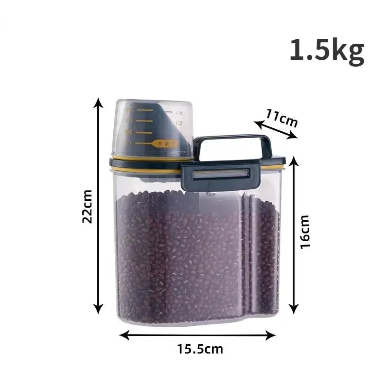 Dog Food Storage Container Airtight with Measuring Cup - shop_name Dog Food Storage Container with Measuring Cupnordicgift