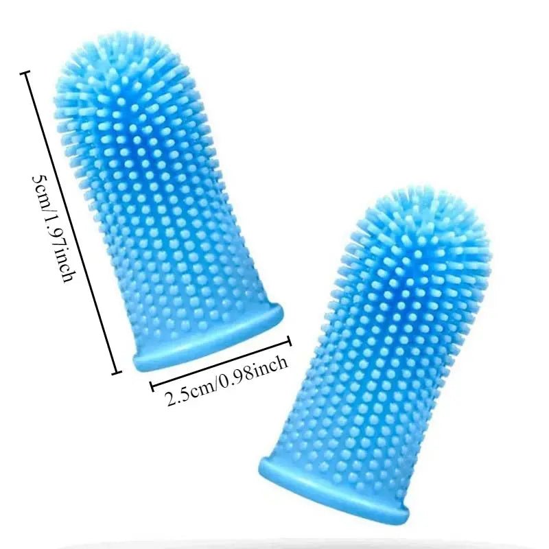 Pet teeth cleaning brush - soft silicone finger design