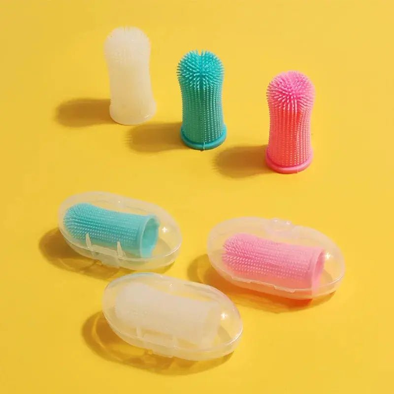 Dog and cat toothbrush - gentle silicone finger brush