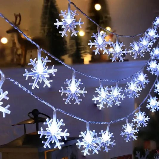 LED sneeuwvlokken lichtslinger - Binnen en buiten kerstverlichting