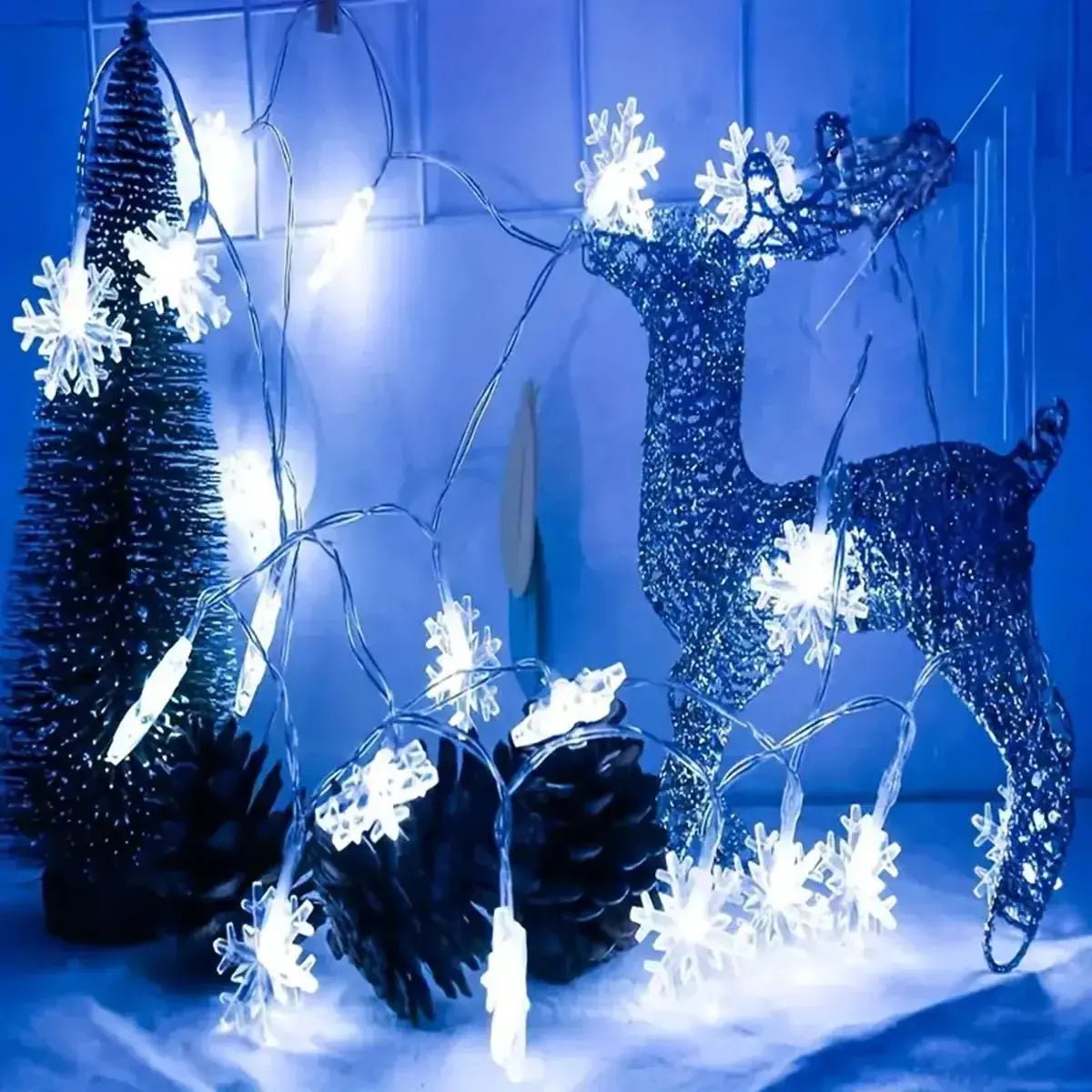 LED Snowflakes Light String - Christmas Indoor & Outdoor - shop_name LED Snowflakes Light String - Christmas Indoor & Outdoornordicgift