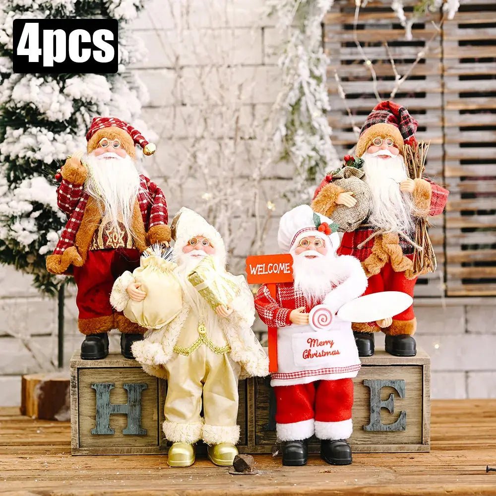 Plush Santa Claus Doll 30cm - 1~4 Pieces Christmas Decoration 2026 - shop_name Plush Santa Claus Doll 30cm - 1~4 Pieces Christmas Decoration 2026nordicgift