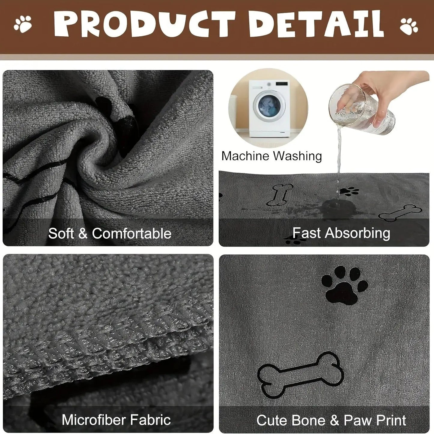 Quick - Drying Microfiber Towel for Dogs - Absorbent Bath Towel - shop_name Quick - Drying Microfiber Towel for Dogs - Absorbent Bath Towelnordicgift