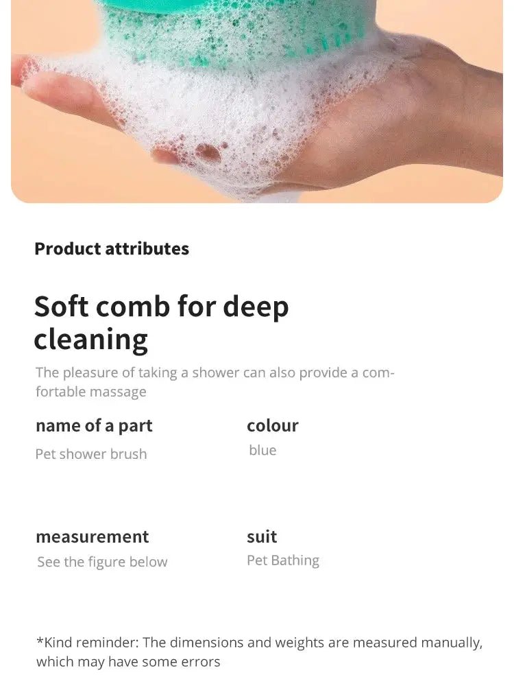 Silicone Bath Brush for Pets - Massage and Shampoo Brush - shop_name Silicone Bath Brush for Pets - Massage and Shampoo Brushnordicgift
