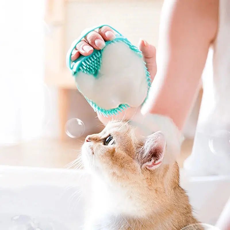 Silicone Bath Brush for Pets - Massage and Shampoo Brush - shop_name Silicone Bath Brush for Pets - Massage and Shampoo Brushnordicgift