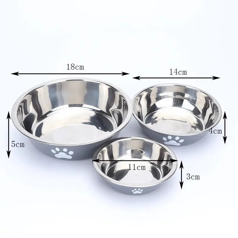 Stainless Steel Dog bowl and Cat Litter Box - Non - Slip Food Bowl with Paw Print - shop_name Stainless Steel Dog bowl and Cat Litter Box - Non - Slip Food Bowl with Paw Printnordicgift
