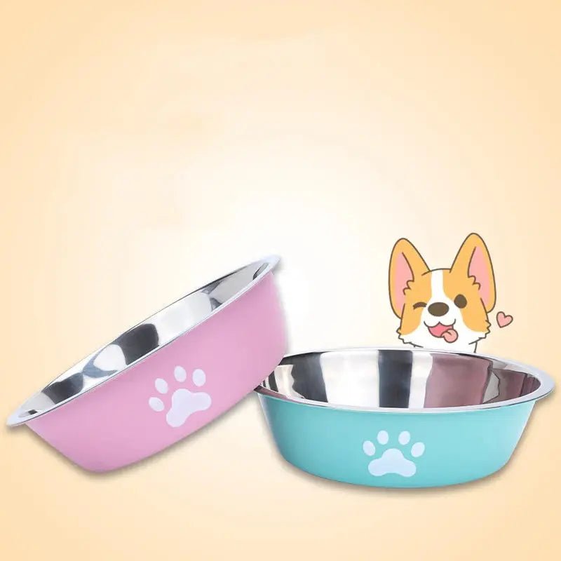 Stainless Steel Dog bowl and Cat Litter Box - Non - Slip Food Bowl with Paw Print - shop_name Stainless Steel Dog bowl and Cat Litter Box - Non - Slip Food Bowl with Paw Printnordicgift