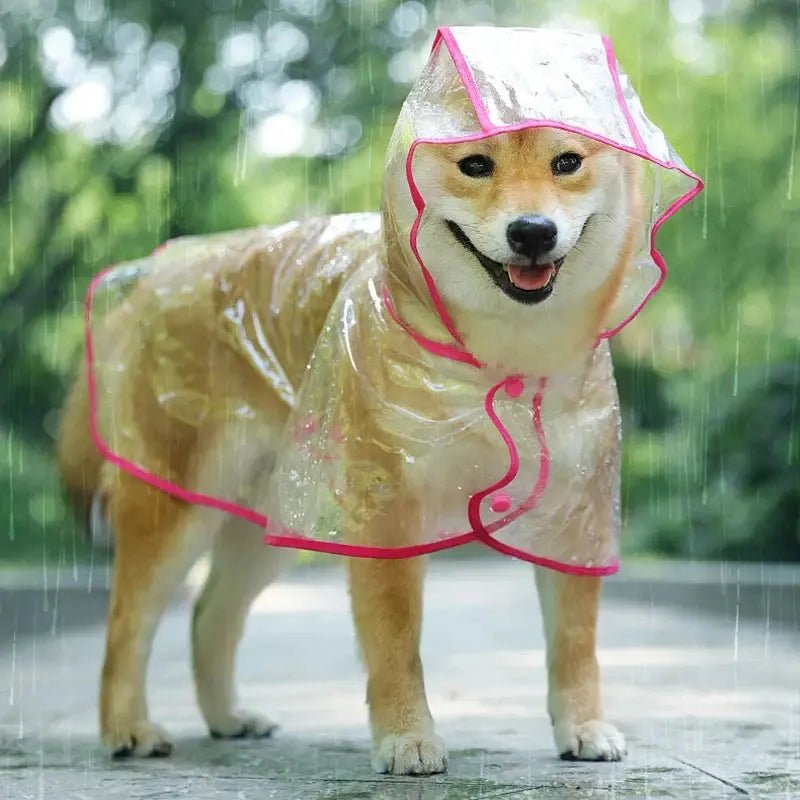 Transparent Hooded Dog Raincoat | S - XXL - shop_name Transparent Hooded Dog Raincoat | S - XXLnordicgift