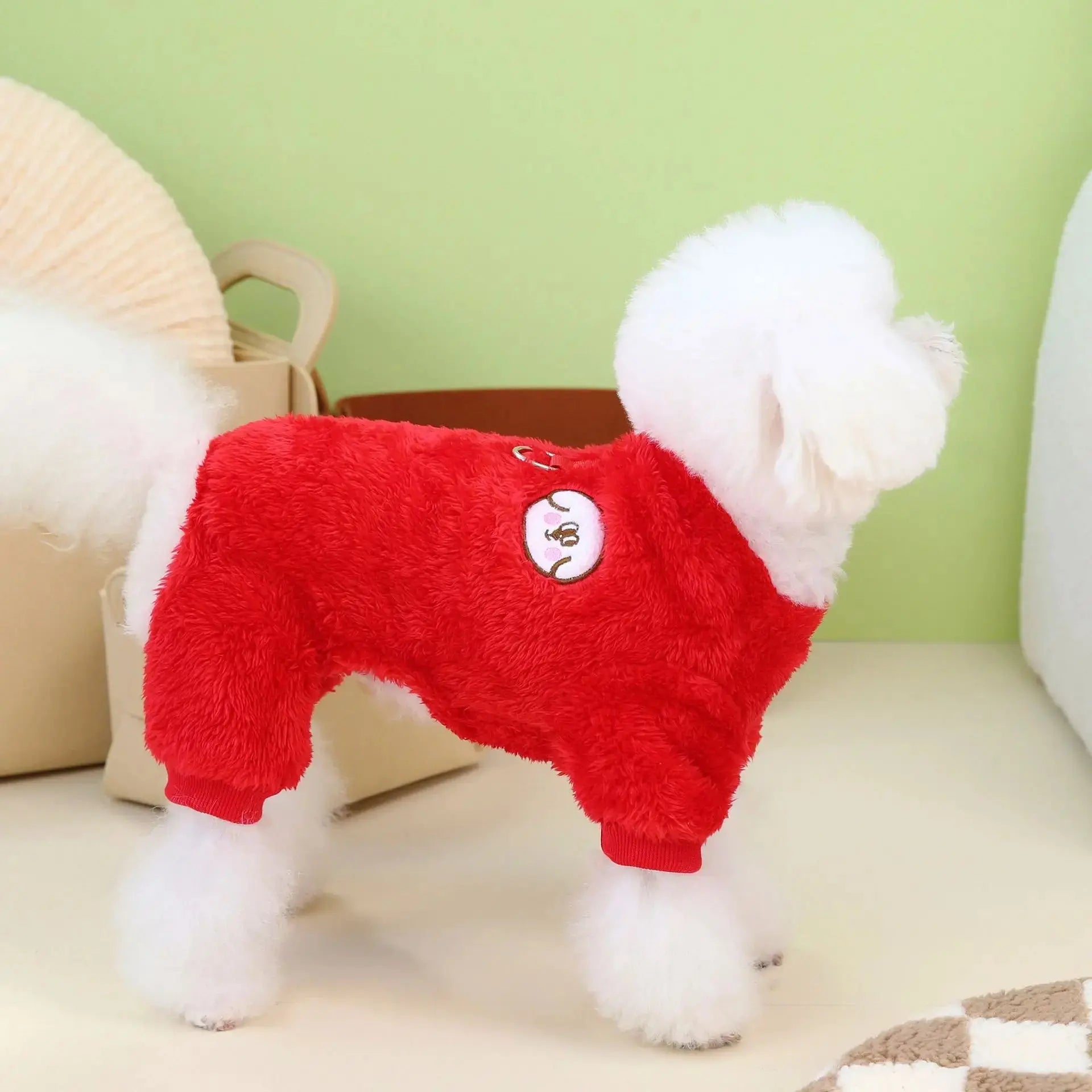 Warm Fleece Jumpsuit Dog Cat - Winter Pajamas Small Dogs - shop_name Warm Fleece Jumpsuit Dog Cat - Winter Pajamas Small Dogsnordicgift