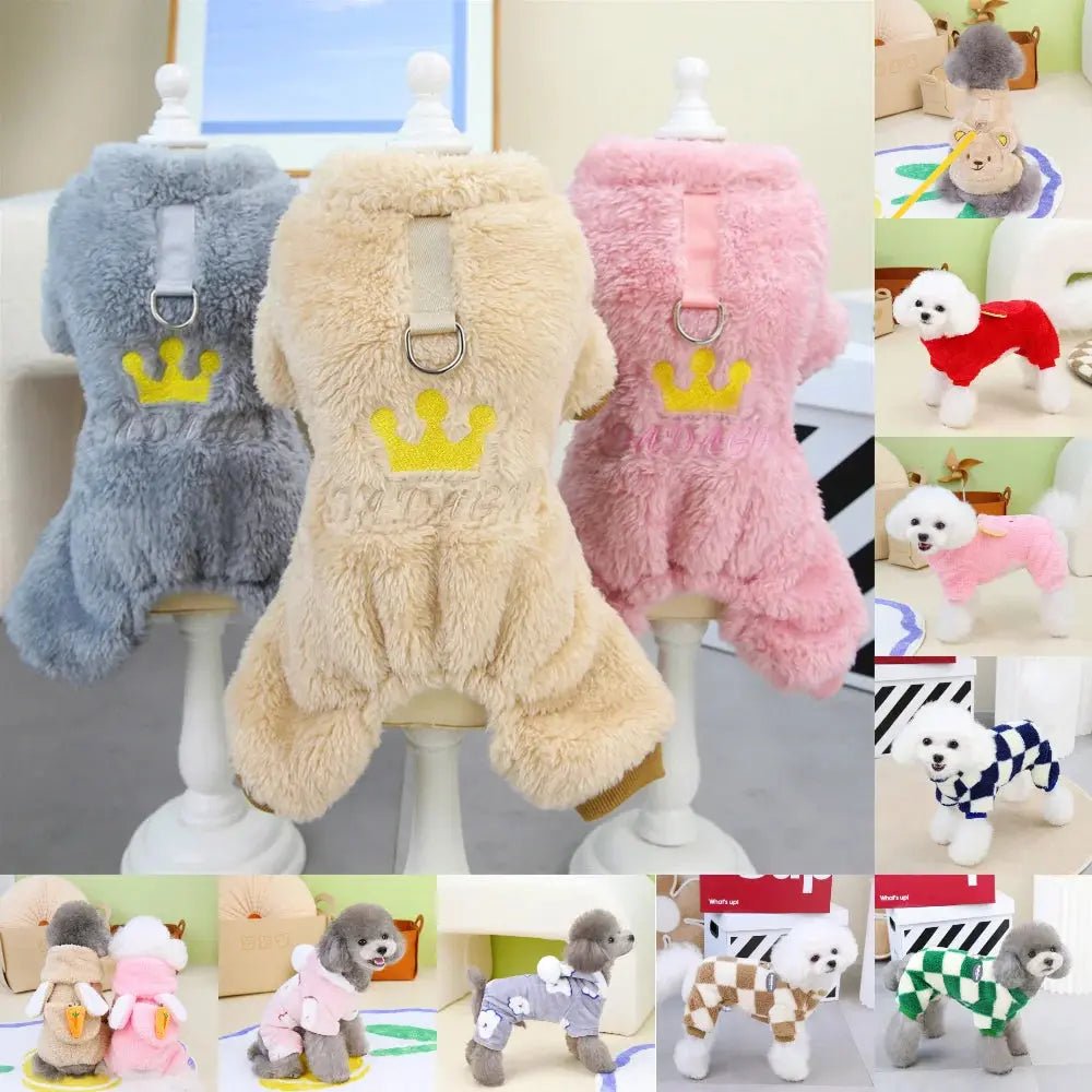 Warm Fleece Jumpsuit Dog Cat - Winter Pajamas Small Dogs - shop_name Warm Fleece Jumpsuit Dog Cat - Winter Pajamas Small Dogsnordicgift